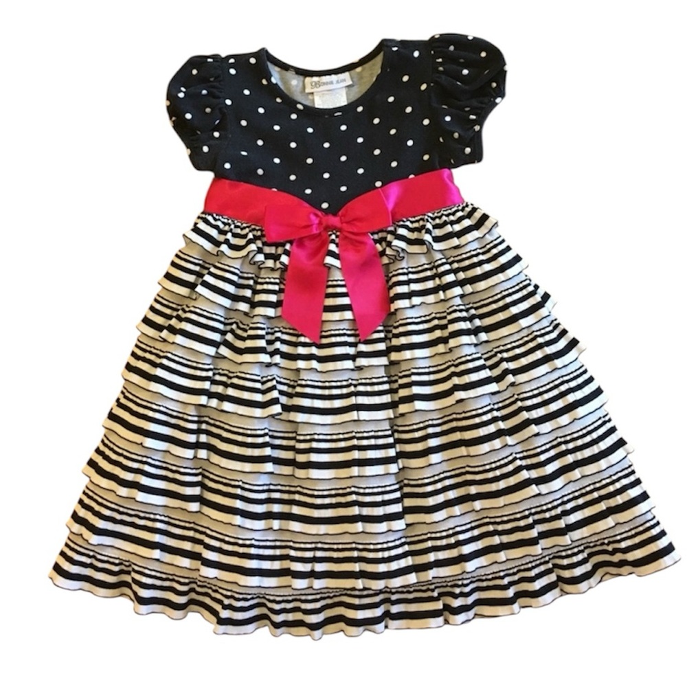 Bonnie Jean Black and White Dress, Size 4T